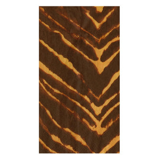 Caspari Go Wild Brown Guest Towel Napkins - 15 Per Package 17800G