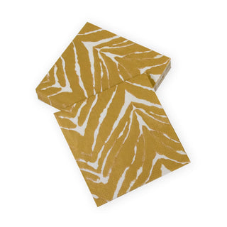 Caspari Go Wild White & Gold Cocktail Napkins - 20 Per Package 17801C