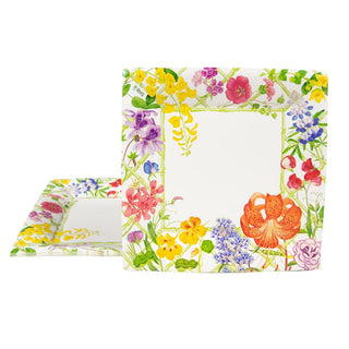 Caspari Floral Trellis Salad & Dessert Plates - 8 Per Package 17830SP