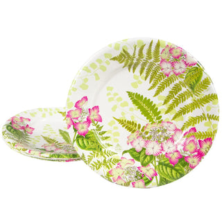 Caspari Fern Garden Salad & Dessert Plates - 8 Per Package 17840SP