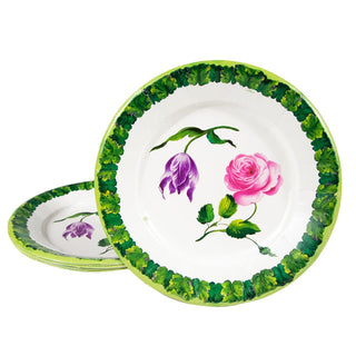 Caspari Sceaux Chic Salad & Dessert Plates - 8 Per Package 17850SP