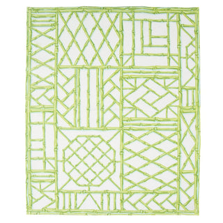 Caspari Bamboo Screen Moss Green Paper Linen Guest Towel Napkins - 12 Per Package 17881GG