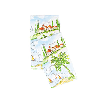 Caspari Mallorca Guest Towel Napkins - 15 Per Package 17940G