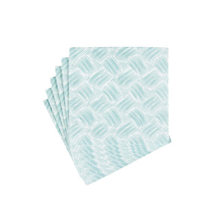 Caspari Basketry Mist Paper Linen Cocktail Napkins - 15 Per Package 17961CG