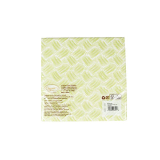 Caspari Basketry Moss Green Paper Linen Dinner Napkins - 12 Per Package 17962DG