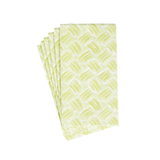 Caspari Basketry Moss Green Paper Linen Guest Towel Napkins - 12 Per Package 17962GG