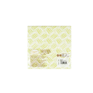 Caspari Basketry Moss Green Paper Linen Luncheon Napkins - 15 Per Package 17962LG