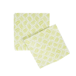 Caspari Basketry Moss Green Paper Linen Luncheon Napkins - 15 Per Package 17962LG