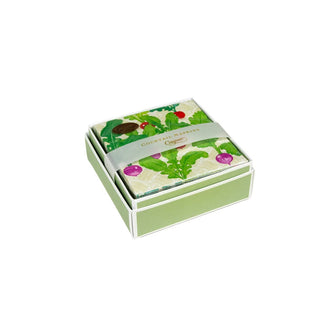 Caspari Radish Patch Boxed Cocktail Napkins - 40 Per Box 17980B