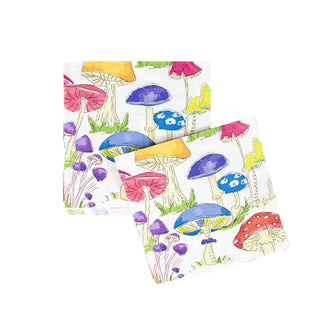 Caspari Woodland Mushrooms Luncheon Napkins - 20 Per Package 18000L