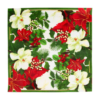 Caspari Christmas Garden Cocktail Napkins - 20 Per Package 18070C