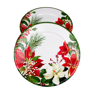 Caspari Christmas Garden Dinner Plates - 8 Per Package 18070DP