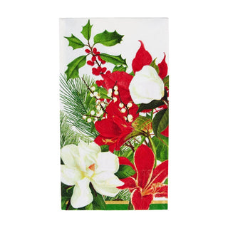 Caspari Christmas Garden Guest Towel Napkins - 15 Per Package 18070G