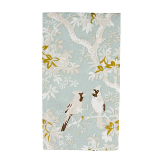 Caspari Scenic Songbirds Celadon Guest Towel Napkins - 15 Per Package 18081G