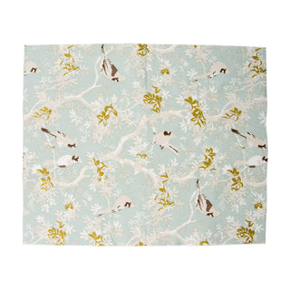 Caspari Scenic Songbirds Celadon Guest Towel Napkins - 15 Per Package 18081G