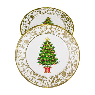 Caspari Gilded Tree Dinner Plates - 8 Per Package 18100DP