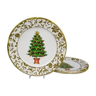 Caspari Gilded Tree Dinner Plates - 8 Per Package 18100DP