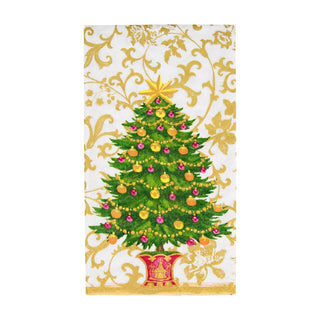 Caspari Gilded Tree Guest Towel Napkins - 15 Per Package 18100G