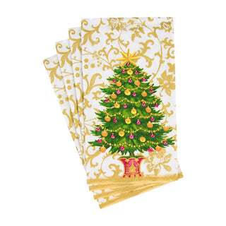 Caspari Gilded Tree Guest Towel Napkins - 15 Per Package 18100G