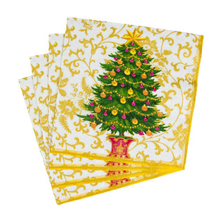 Caspari Gilded Tree Luncheon Napkins - 20 Per Package 18100L