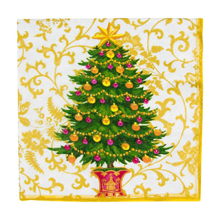 Caspari Gilded Tree Luncheon Napkins - 20 Per Package 18100L