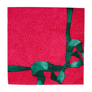 Caspari Tied With A Bow Red & Spruce Luncheon Napkins - 20 Per Package 18110L