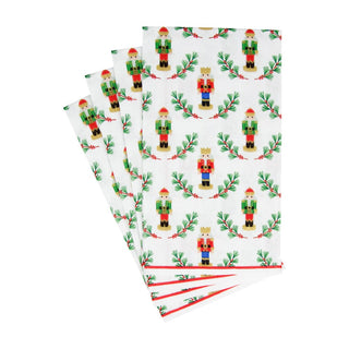 Caspari Little Nutcracker Guest Towel Napkins - 15 Per Package 18120G