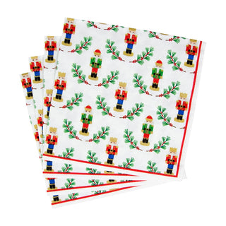 Caspari Little Nutcracker Luncheon Napkins - 20 Per Package 18120L