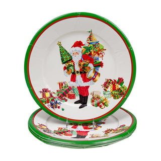 Caspari Mr. Claus Dinner Plates - 8 Per Package 18130DP