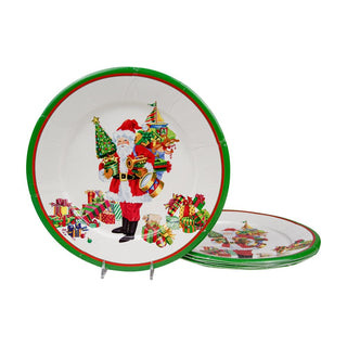 Caspari Mr. Claus Dinner Plates - 8 Per Package 18130DP