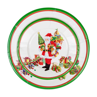 Caspari Mr. Claus Dinner Plates - 8 Per Package 18130DP