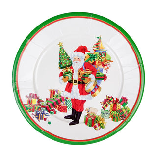 Caspari Mr. Claus Dinner Plates - 8 Per Package 18130DP