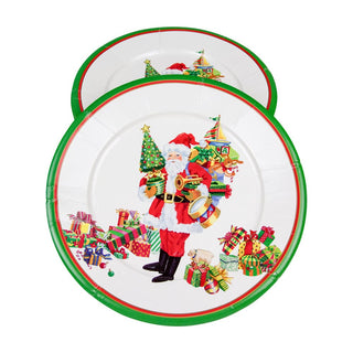 Caspari Mr. Claus Dinner Plates - 8 Per Package 18130DP