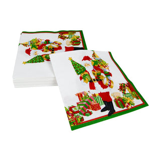 Caspari Mr. Claus Luncheon Napkins - 20 Per Package 18130L