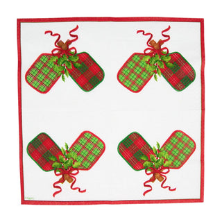 Caspari Christmas Pickleball Cocktail Napkins - 20 Per Package 18200C