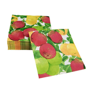 Caspari Apples Cocktail Napkins - 20 Per Package 18220C