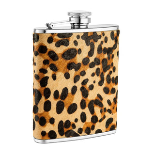 Brouk Flask in Dyed Leopard Cowhide 18223