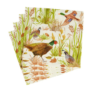 Caspari Birds Of A Feather Luncheon Napkins - 20 Per Package 18230L