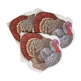 Caspari Turkey Die-Cut Napkins - 15 Per Pckage 18250LGDC