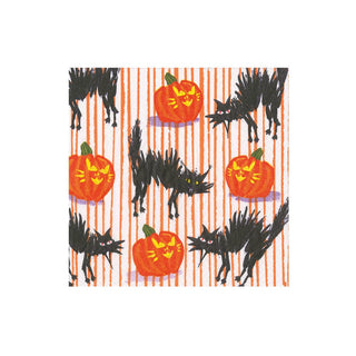 Caspari Halloween Cats Boxed Cocktail Napkins - 40 Per Box 18280B