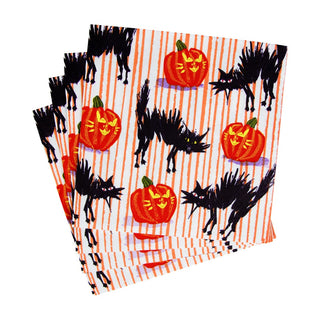 Caspari Halloween Cats Luncheon Napkins - 20 Per Package 18280L