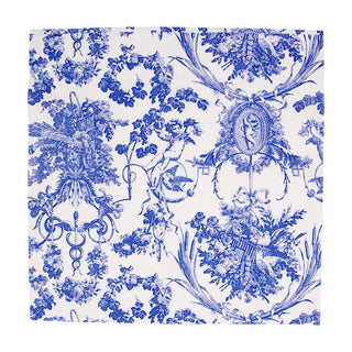 Caspari Romantic Toile Blue Cocktail Napkins - 20 Per Package 3300C