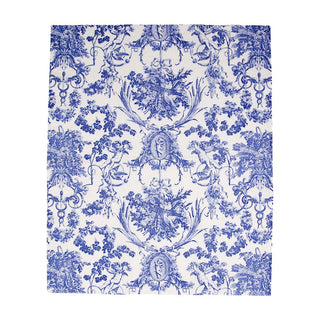 Caspari Romantic Toile Blue Guest Towel Napkins - 15 Per Package 3300G