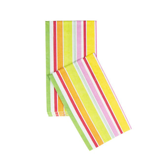 Caspari Cabana Stripe Bright Guest Towel Napkins - 15 Per Package 4640G