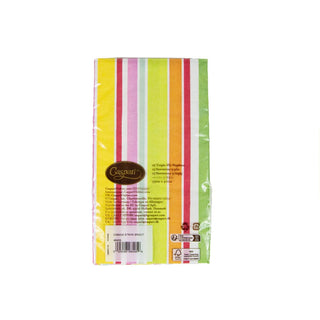 Caspari Cabana Stripe Bright Guest Towel Napkins - 15 Per Package 4640G