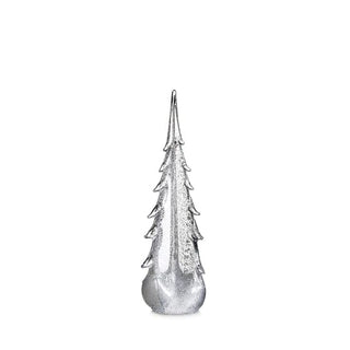 Simon Pearce Silver Leaf Evergreen Glass Tree 14" - 1 Each 613580020193