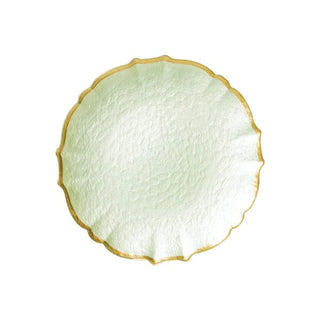 Vietri Baroque Glass Salad Plate in Pistachio 663698407959