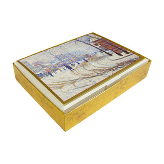 Caspari Boulevard De Clichy Boxed Christmas Cards - 15 Christmas Cards and Envelopes 84227