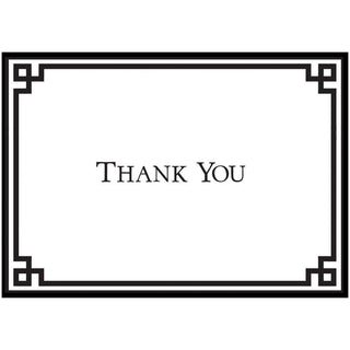 Caspari Rive Gauche Black And White Thank You Notes - 8 Note Cards And Envelopes 85603.44B