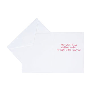 Caspari Dogs And Cats Embossed Boxed Christmas Cards - 10 Christmas Cards and Envelopes per Box 86246